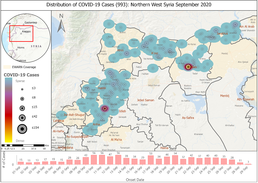 COVID-19 Heat Map in Syria